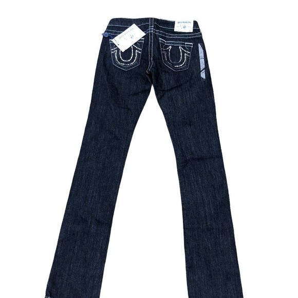 Brand New True Religion Jeans Size 26 STRAIGHT Clear Crystal - Picture 8 of 10